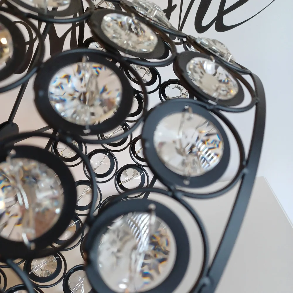 Modern Semi Flush Black Light Fixture